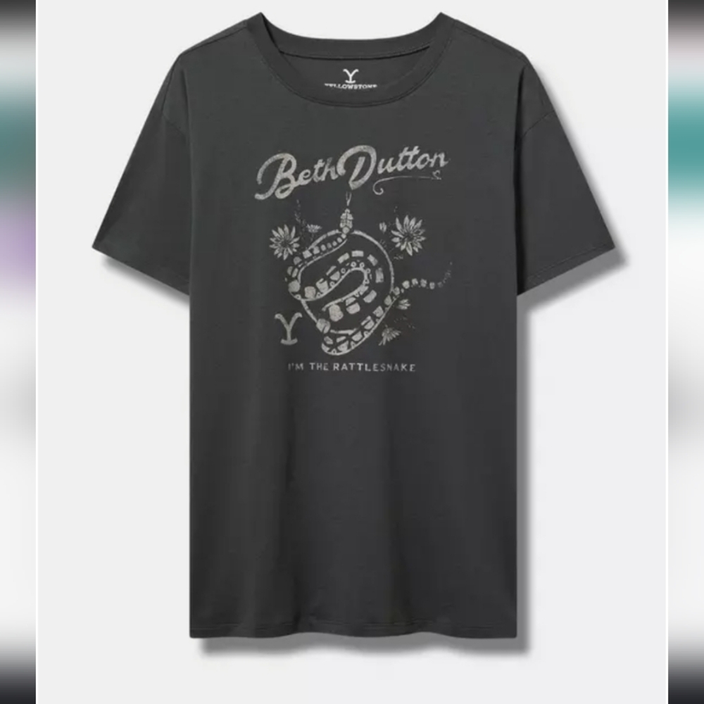 Torrid Beth Dutton Graphic Tee - Charcoal